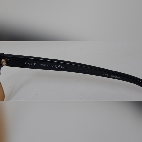 Gucci Men's Sunglasses Half Rim Wayfarer Yellow Gold Mirror GG3710/S 54-16-140 - Picture 5 of 16